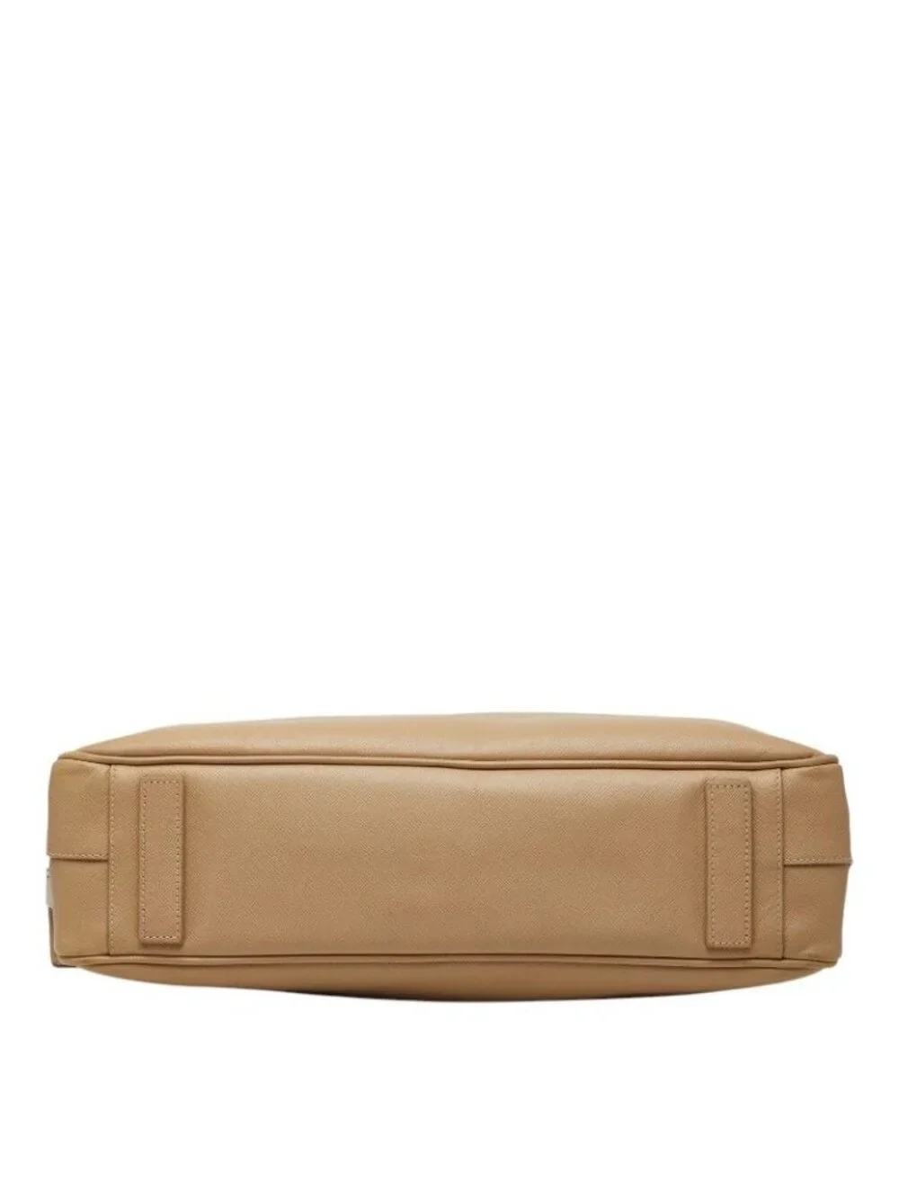 Prada Handbag Briefcase Business Beige Saffiano Leather